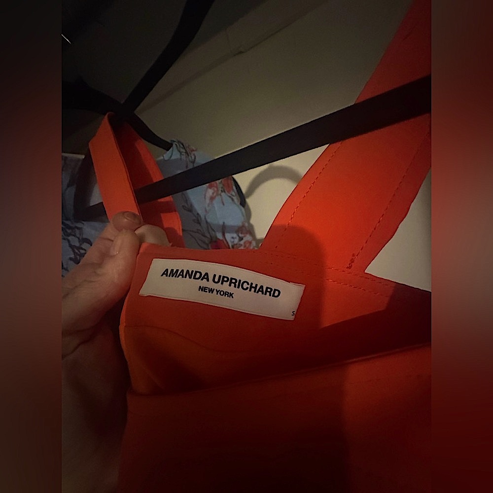 🆕 Amanda Uprichard Bold Orange Fiona Jumpsuit - Picture 6 of 6